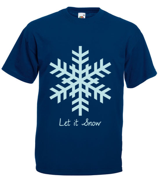 Niech pada śnieg! - Koszulka z nadrukiem - Świąteczne - Męska