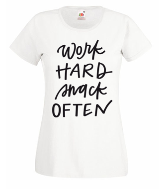 Ciężką pracą ludzie się bogacą - Koszulka z nadrukiem - Praca - Damska