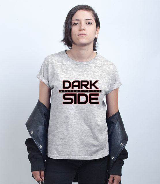 Po ciemnej stronie mocy koszulka z nadrukiem filmy i seriale kobieta werprint 1057 75