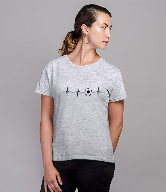 W zylach pilkarska plynie krew koszulka z nadrukiem sport kobieta werprint 1069 81