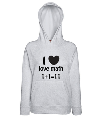 Matematyka moją miłością - Bluza z nadrukiem - Szkoła - Damska z kapturem
