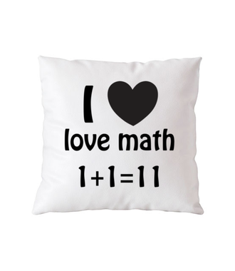 Matematyka moją miłością - Poduszka z nadrukiem - Szkoła - Gadżety