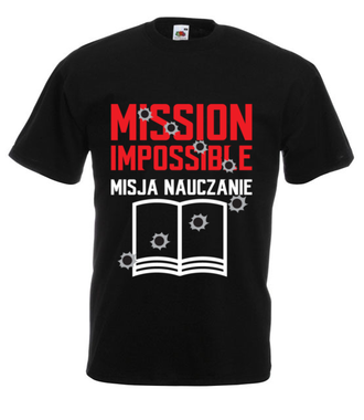 Misja: NAUCZANIE - Koszulka z nadrukiem - Dzień nauczyciela - Męska