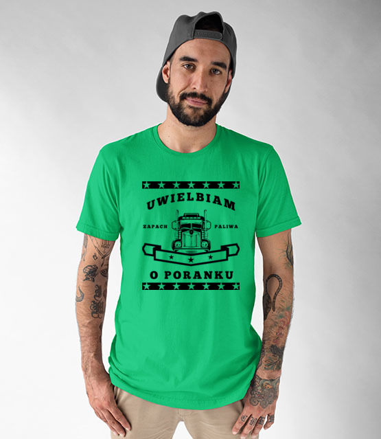 Kierowcy ciezarowek maja poczucie humoru koszulka z nadrukiem dla kierowcy tira mezczyzna werprint 1308 190