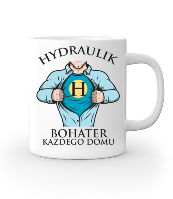 Koszulka dla hydraulicznego bohatera kubek z nadrukiem dla hydraulika gadzety werprint 1365 159