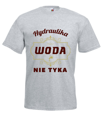 Branżowa koszulka z nadrukiem dla hydraulika - Koszulka z nadrukiem - Dla hydraulika - Męska