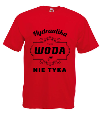 Branżowa koszulka z nadrukiem dla hydraulika - Koszulka z nadrukiem - Dla hydraulika - Męska