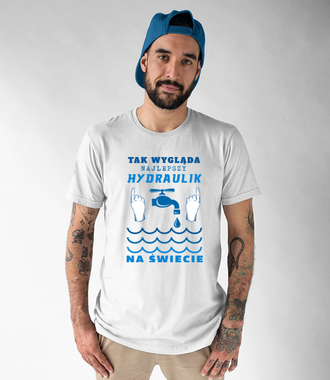 Mała autoreklama nie zaszkodzi - Koszulka z nadrukiem - Dla hydraulika - Męska