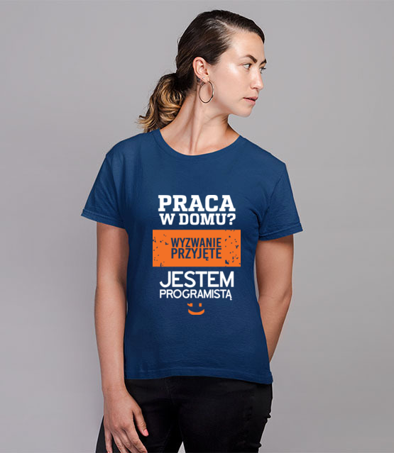 Grafika ktora motywuje koszulka z nadrukiem dla programisty kobieta werprint 1420 80