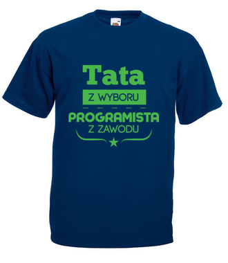 Tata programista - Koszulka z nadrukiem - Dla programisty - Męska