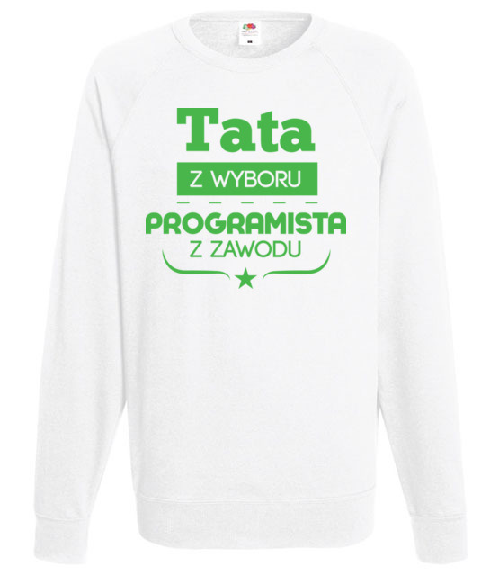 Tata programista bluza z nadrukiem dla programisty mezczyzna werprint 1429 106