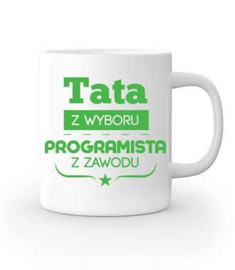 Tata programista - Kubek z nadrukiem - Dla programisty - Gadżety