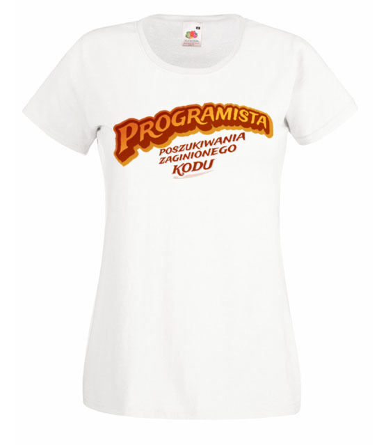 Wiadomo jaka masz misje koszulka z nadrukiem dla programisty kobieta werprint 1433 58