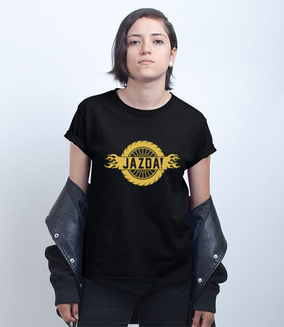 Charakterek z pazurem koszulka z nadrukiem dla motocyklisty kobieta werprint 1447 70