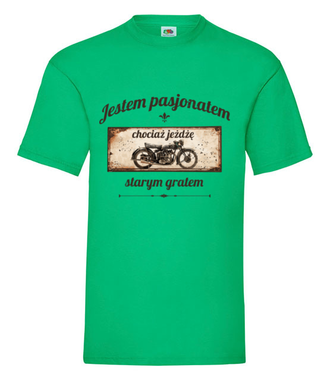 Rocznik jest nieważny – liczy się pasja - Koszulka z nadrukiem - Dla motocyklisty - Męska