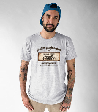 Rocznik jest nieważny – liczy się pasja - Koszulka z nadrukiem - Dla motocyklisty - Męska
