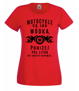 Motocykliści to jednostki z humorem - Koszulka z nadrukiem - Dla motocyklisty - Damska