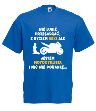Odrobina autoreklamy - Koszulka z nadrukiem - Dla motocyklisty - Męska