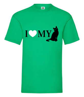 Kocham mojego kota - Koszulka z nadrukiem - Miłośnicy kotów - Męska