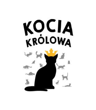 Pokłony dla kociej królowej - Koszulka z nadrukiem - Miłośnicy kotów - Dziecięca