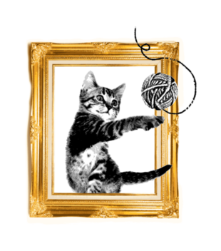 Kot w ramce vintage - Bluza z nadrukiem - Miłośnicy kotów - Damska