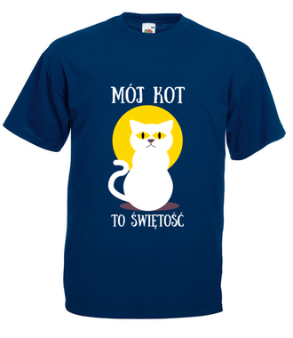 Bo do kota można mieć dystans - Koszulka z nadrukiem - Miłośnicy kotów - Męska