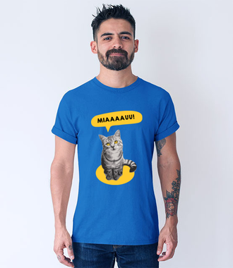 Koci alarm - Koszulka z nadrukiem - Miłośnicy kotów - Męska