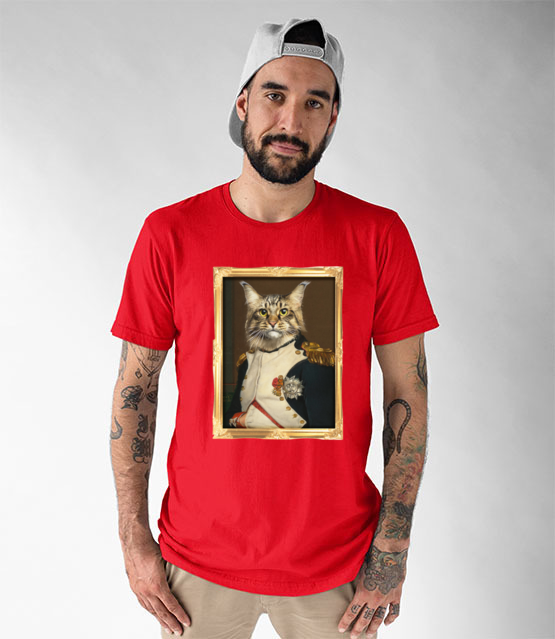 Napoleon kotaparte koszulka z nadrukiem milosnicy kotow mezczyzna werprint 1525 48