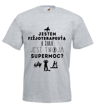 Super moc fizjoterapeuty - Koszulka z nadrukiem - Praca - Męska