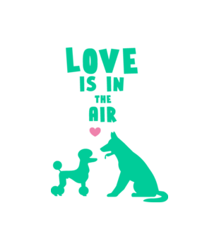 Miłość czuć w powietrzu - Koszulka z nadrukiem - Miłośnicy Psów - Dziecięca