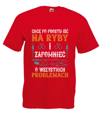 Koszulka do założenia po pracy - Koszulka z nadrukiem - Wędkarskie - Męska