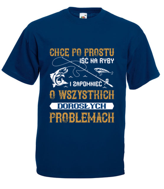 Koszulka, która reklamuje wędkarstwo - Koszulka z nadrukiem - Wędkarskie - Męska