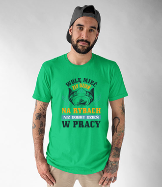 Koszulka dla wędkarza - Koszulka z nadrukiem - Wędkarskie - Męska