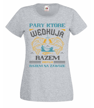 Romantyczna koszulka wędkarska - Koszulka z nadrukiem - Wędkarskie - Damska
