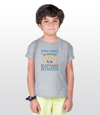 Zaczepna koszulka wędkarska - Koszulka z nadrukiem - Wędkarskie - Dziecięca