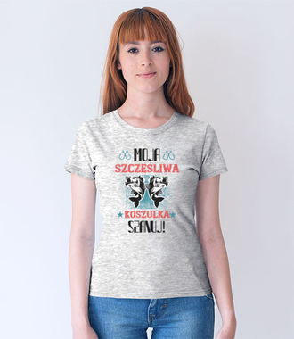 Koszulka na udane połowy - Koszulka z nadrukiem - Wędkarskie - Damska