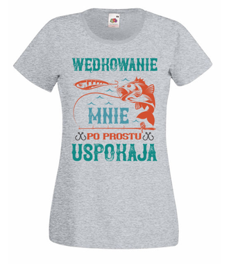 Wędkowanie koi nerwy - Koszulka z nadrukiem - Wędkarskie - Damska