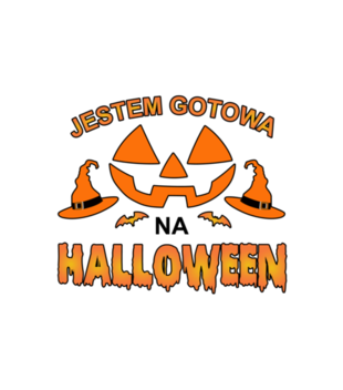 Zwarta i gotowa na Halloween - Poduszka z nadrukiem - Halloween - Gadżety